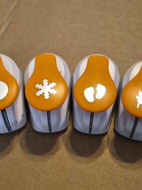 SET OF FOUR FISKARS Craft Paper Punch Set - Home Office Arts & Crafts